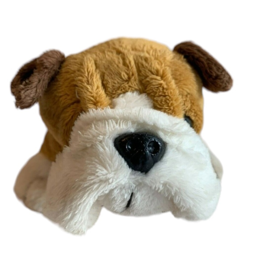 GANZ Webkinz Tan White Bulldog 8" Plush Stuffed Animal Toy ~ No Code